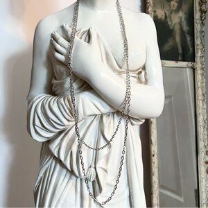 Vintage Sarah Coventry Double Strand Silver Tone Necklace